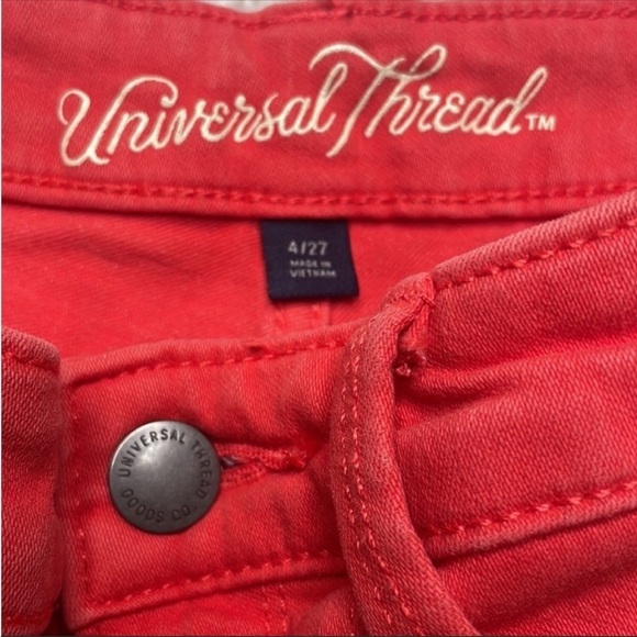 Universal thread Shorts Size 4 / 27 Stretchy Comfy Coral High Rise Midi - Picture 3 of 8